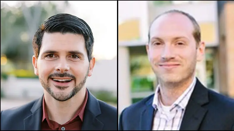 Photo of Albert Manero and John Sparkman at Limbitless Solutions.