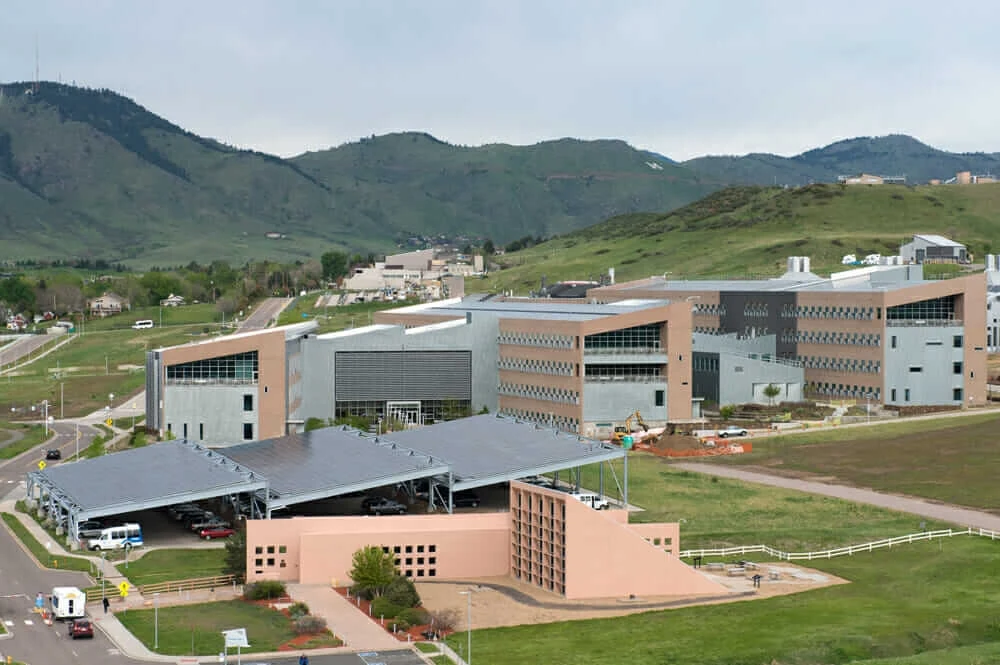 Aerial photo of the NREL South Table Mountain campus