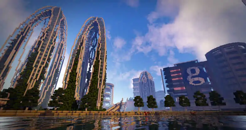 Sustainable city design created in Minecraft