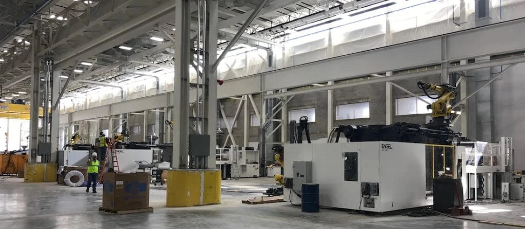 Manufacturing in Detroit interior of a factory