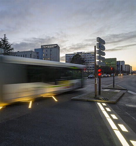 Creating an eco-friendly future with smart roads Background Image