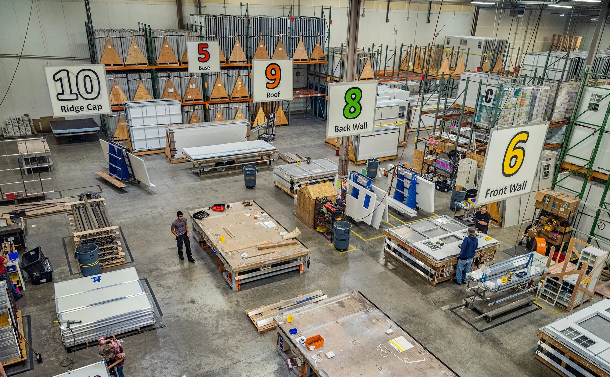 Shop floor seen from above