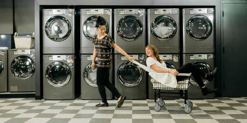 live-work spaces laundry room WeLive