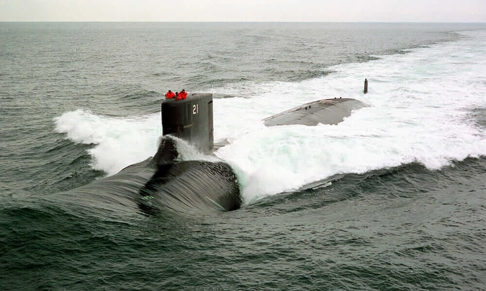 Seawolf sub in the ocean