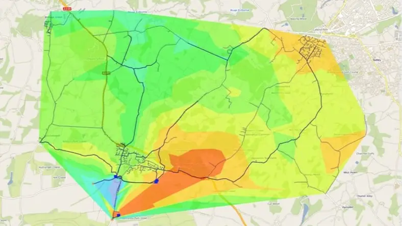 Map view within InfoWorks WS Pro user interface