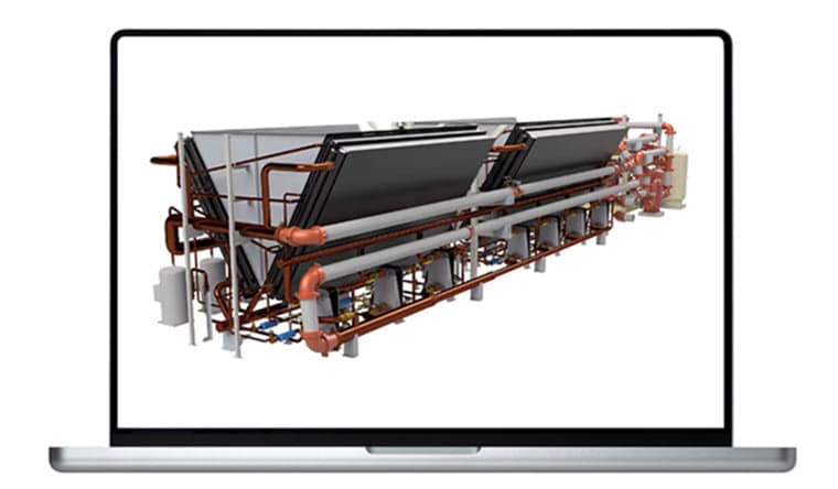 Industrial machinery design in Inventor.