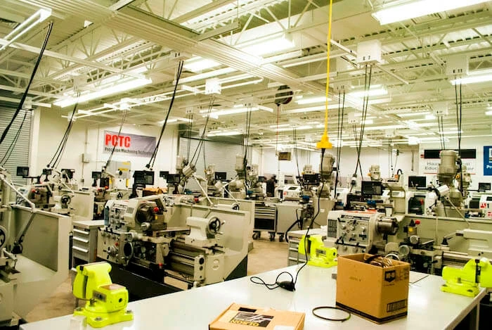 Machining classroom at the Pittsylvania Career and Technical Center