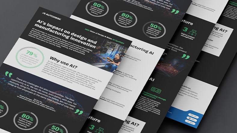 Infographic on AI's impact on design and manufacturing innovation