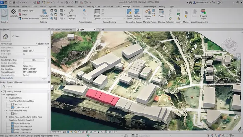 An image of planning software on a computer screen