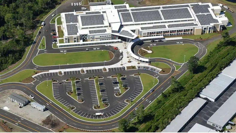 Aerial shot of Horry County Schools in South Carolina.