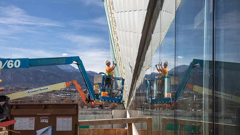 Construction of the U.S. Olympic Museum in Colorado Springs, Colorado