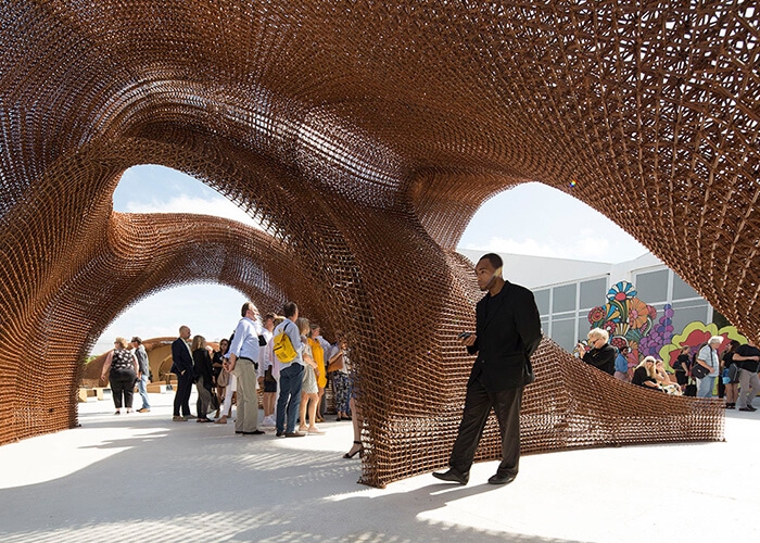 OneC1TY3D printed lattice bandshell