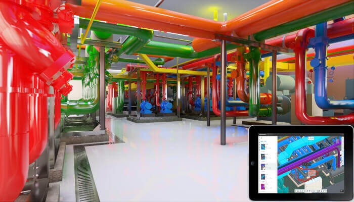 Model of engine room