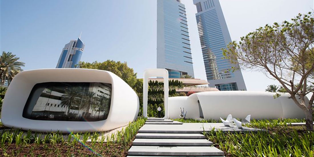 Exterior of Dubai's Office of the Future