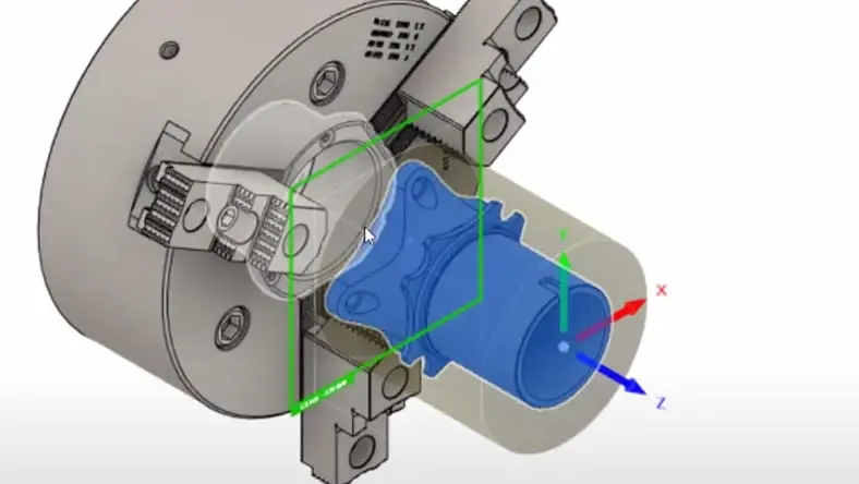 CNC machining setup