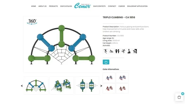 A manufacturer's software interface shows product design choices.