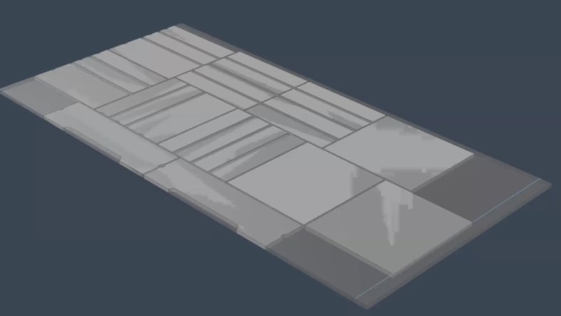 CNC toolpaths nested on a plywood sheet in Fusion