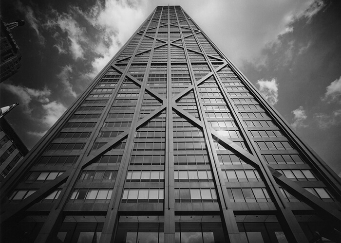 The exterior of the John Hancock Center