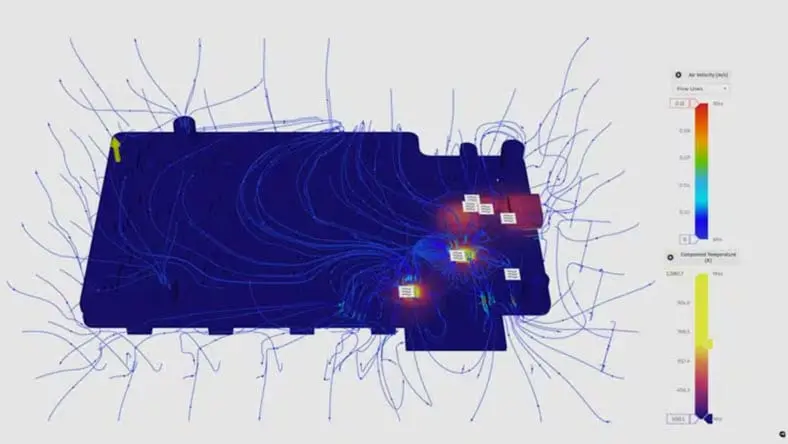 Finite element analysis software for electronics cooling