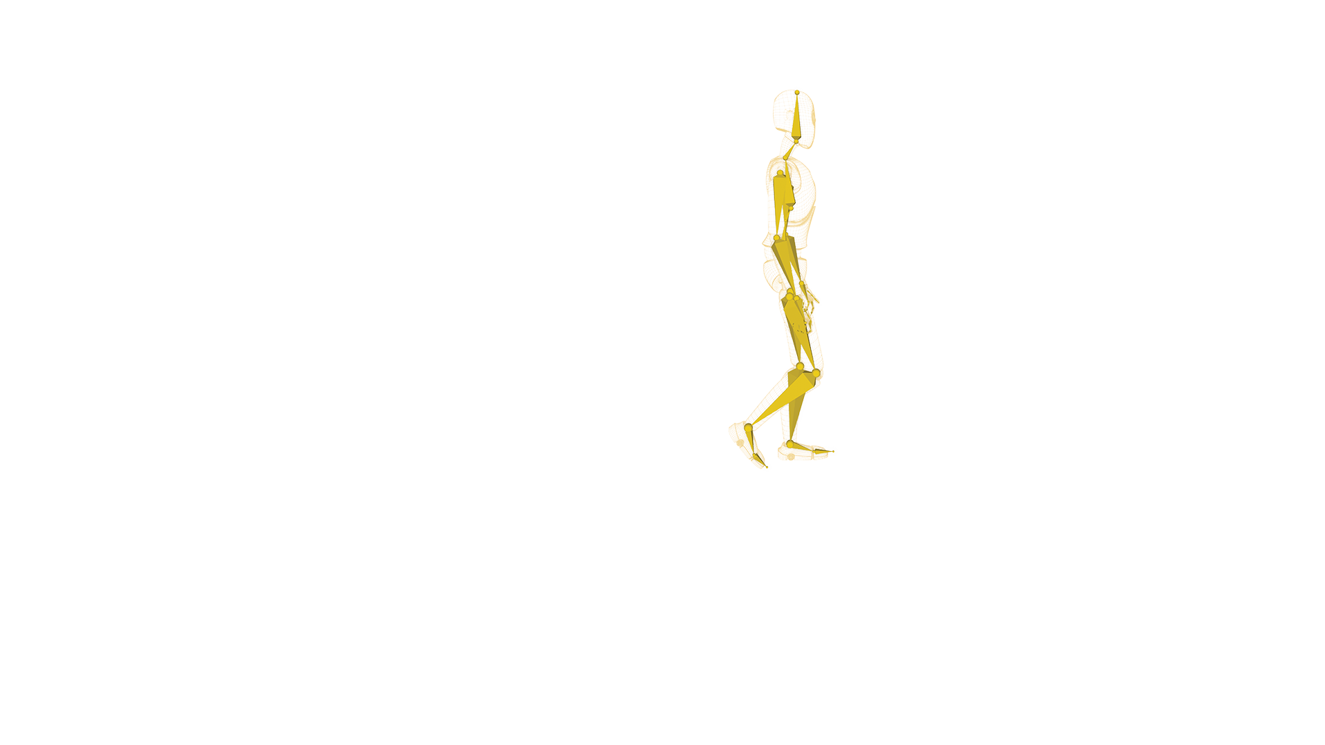 CG character walking.