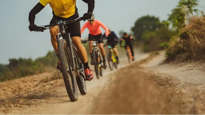 Group mountain biking
