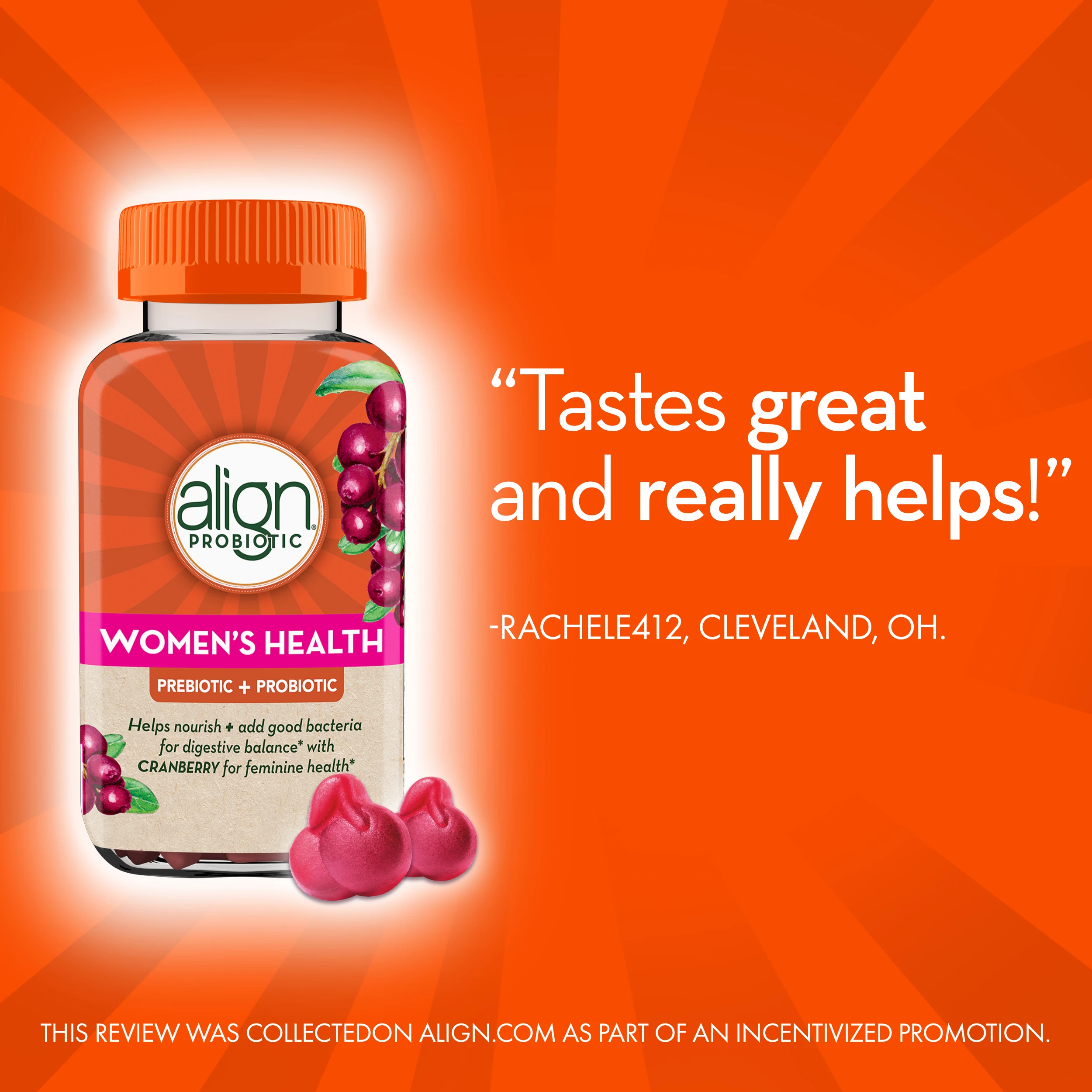 Align Women's Health Prebiotic + Probiotic Supplement Gummies