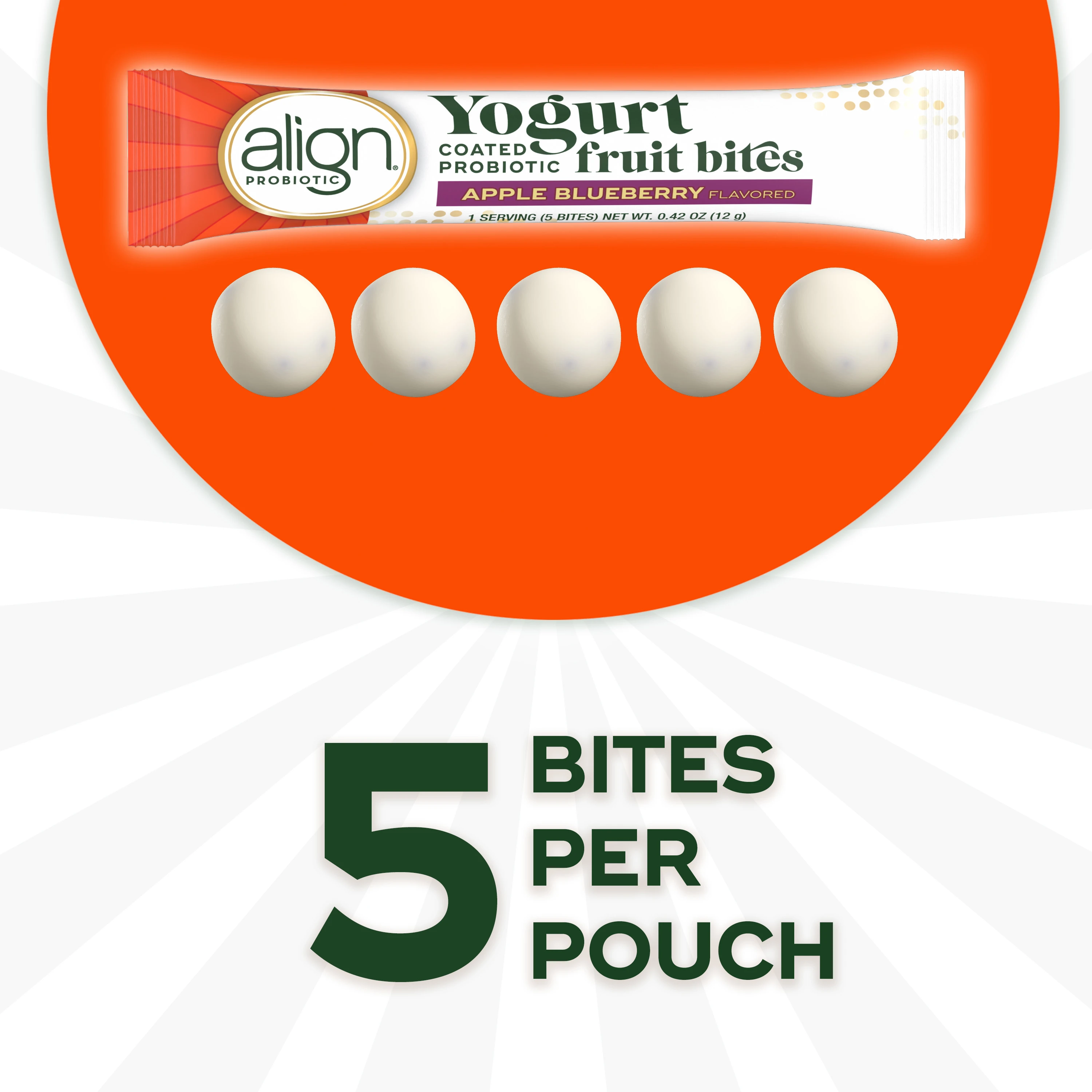 Align Yogurt Coated Probiotic Fruit Bites - bite count