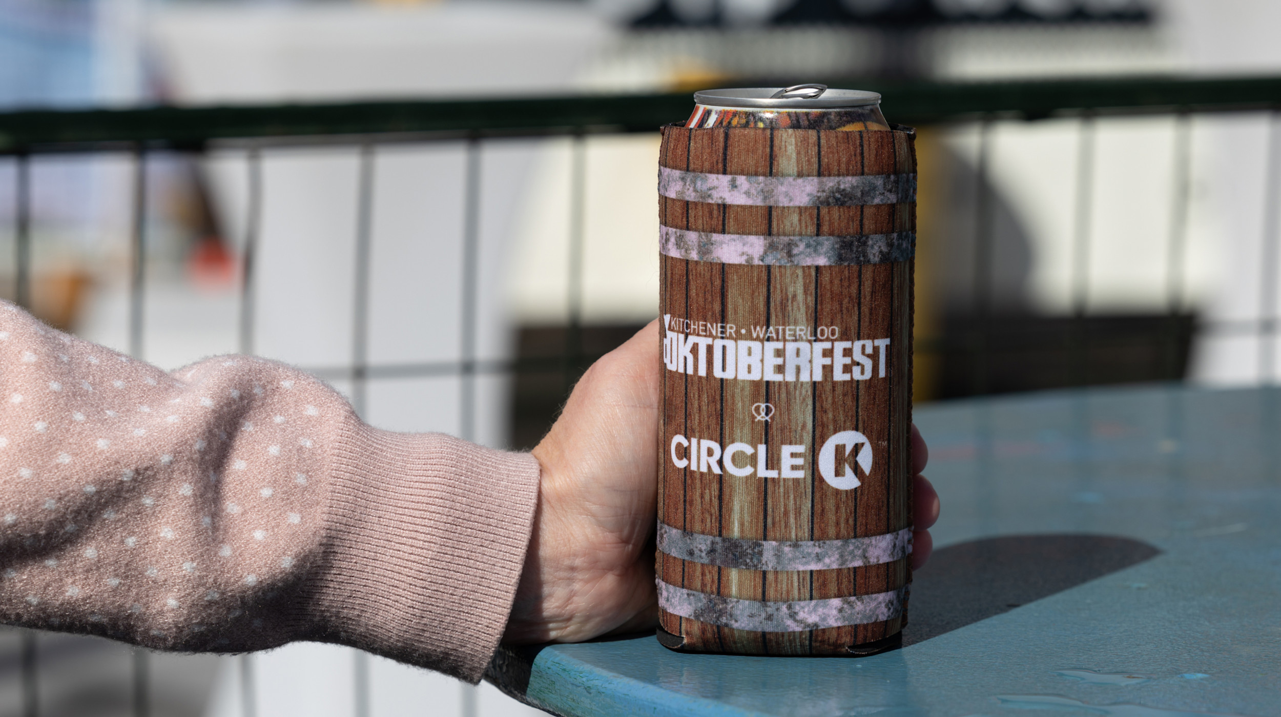 Oktoberfest Circle K beer koozie