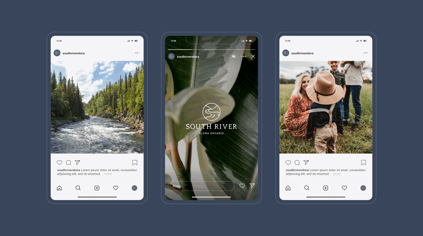 Mobile view of website