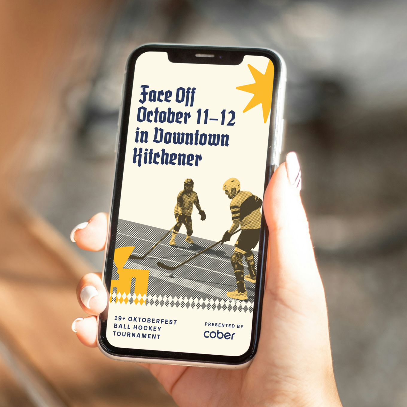 Face off date in downtown kichener mobile view