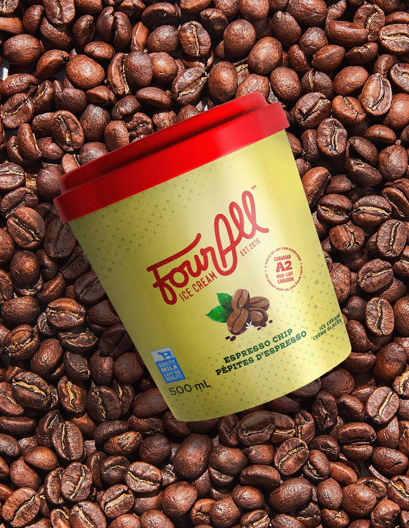 Ice cream container coffee flavour