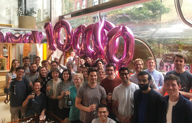 A picture showing the Bulb team celebrating