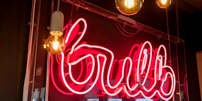 Neon sign in Bulb HQ
