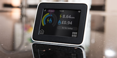 photo of a smart meter in someone's kitchen
