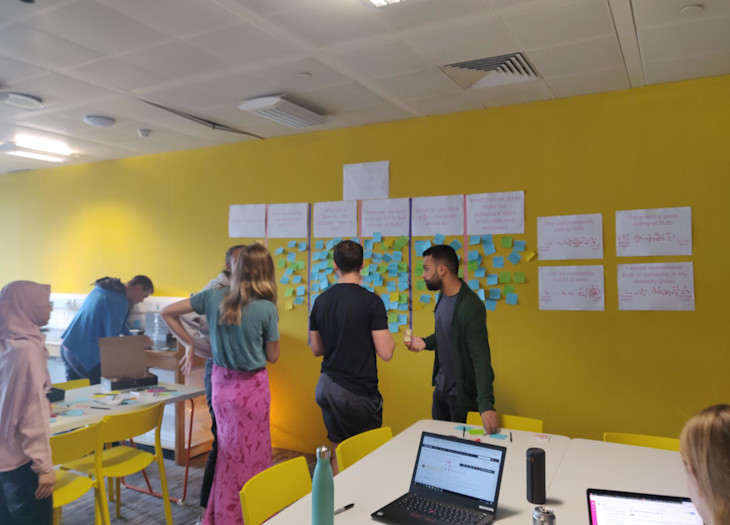 A picture of team Bulb at a d+i workshop