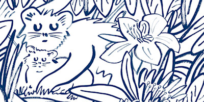 drawing of a tree hyrax that lives in Gola