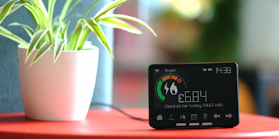 An In-Home Display on a table