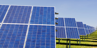 A picture of solar panels