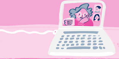 Illustration of a video call