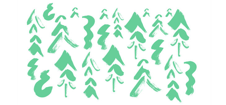 Illustration of many trees