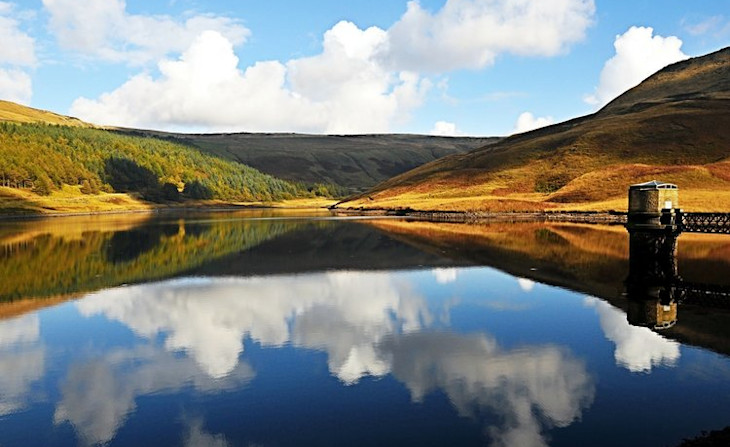 Dovestone reservoir in the Peak District