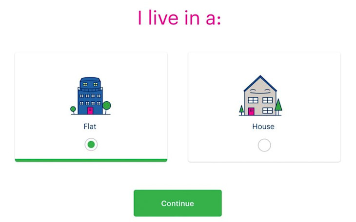 Screenshot of the Bulb join journey on our website