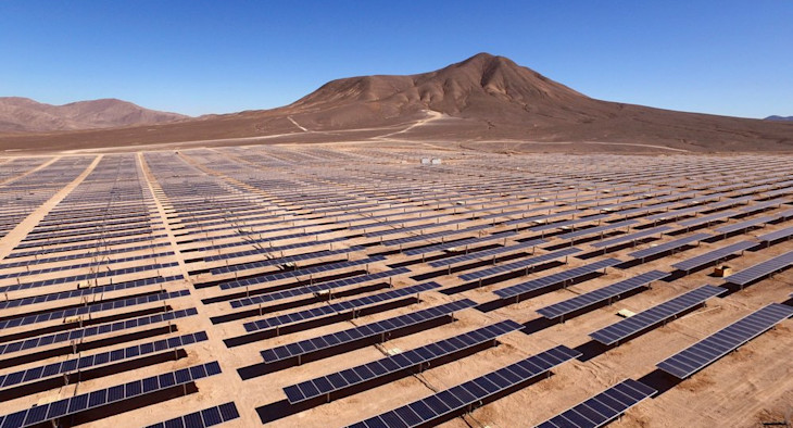 Bolero solar panel field in Chile