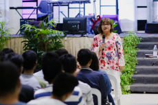 Pastor Cris speaking during a prophetic conference at CCFI-Gensan in General Santos City, Philippines