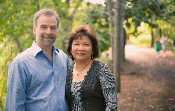Pastors Mike and Cristina Sosso at the Botanical Gardens