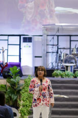Cristina Sosso speaking at the Prophetic Conference 2019 in General Santos City.