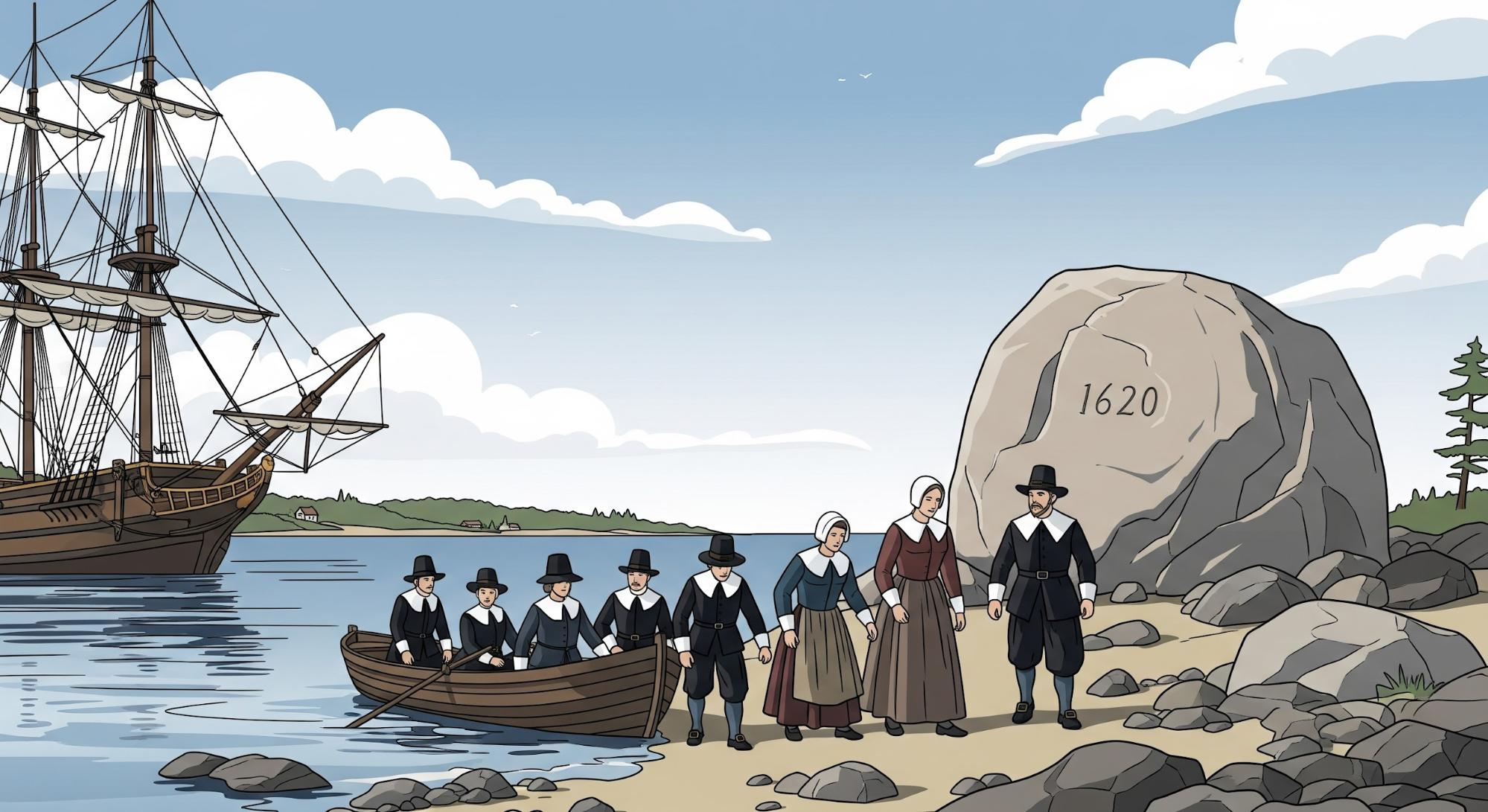 What the Pilgrims Found at Plymouth Rock