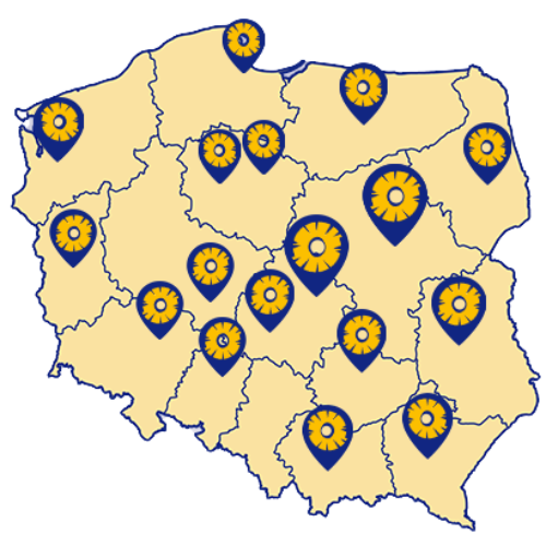 Mapa zasięgu dostaw Catering
