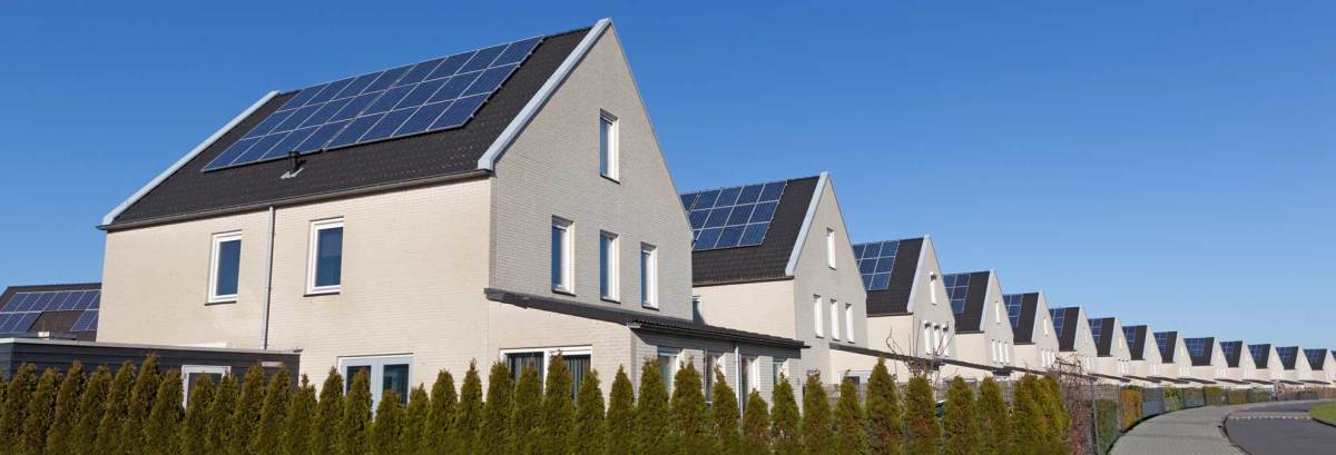 solar power installation on multiple houses