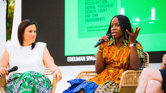 A discussion takes place at Cannes Lions